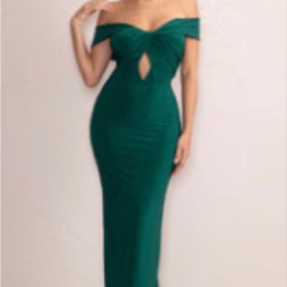 Club L London Strapless Green Dress